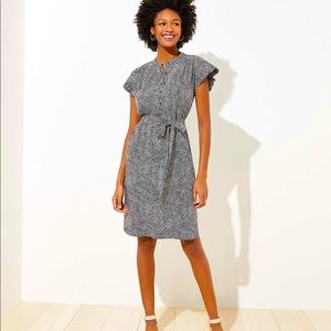 Loft Belted Button-up Cotton Dress